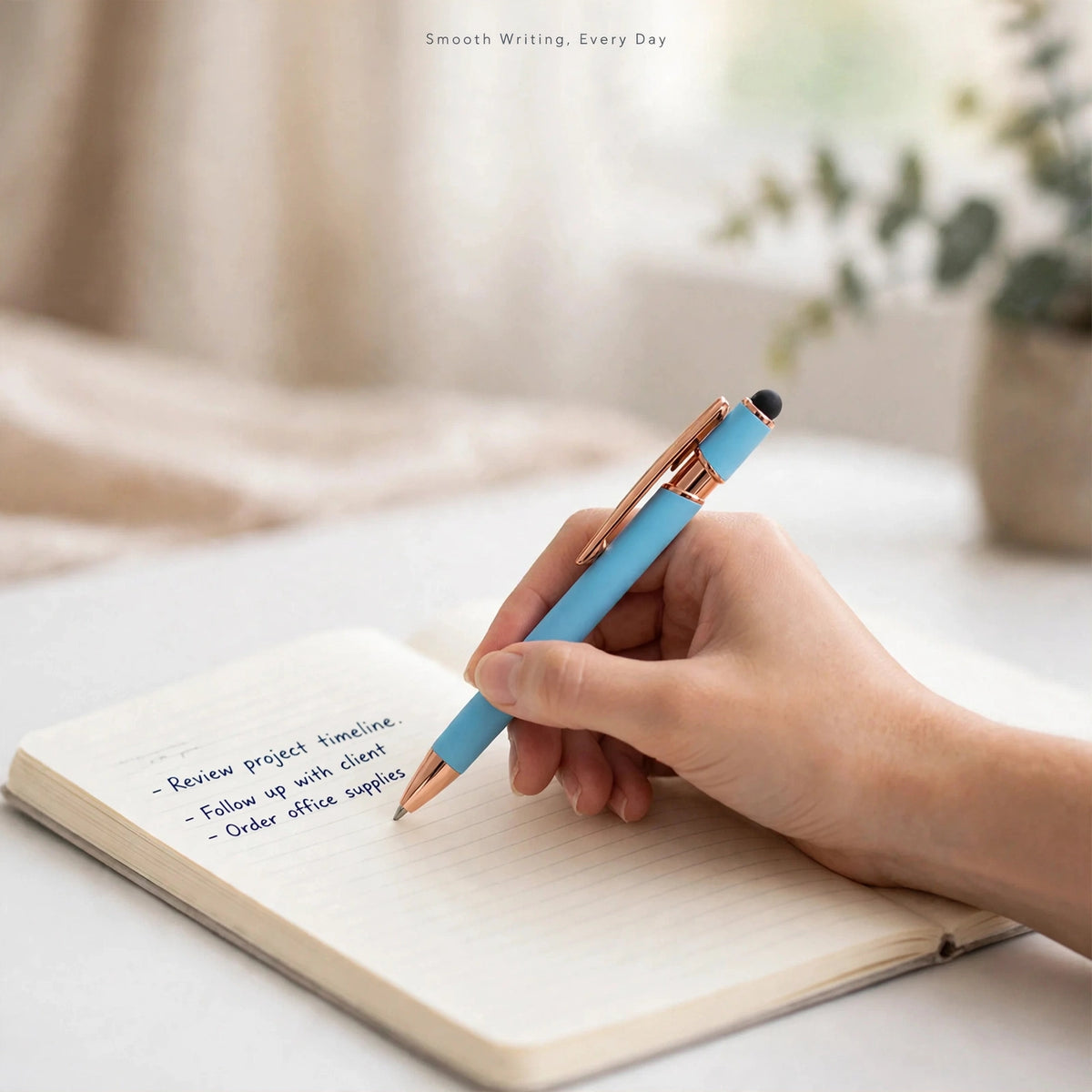 Writing smoothly with mix colour ballpoint pen