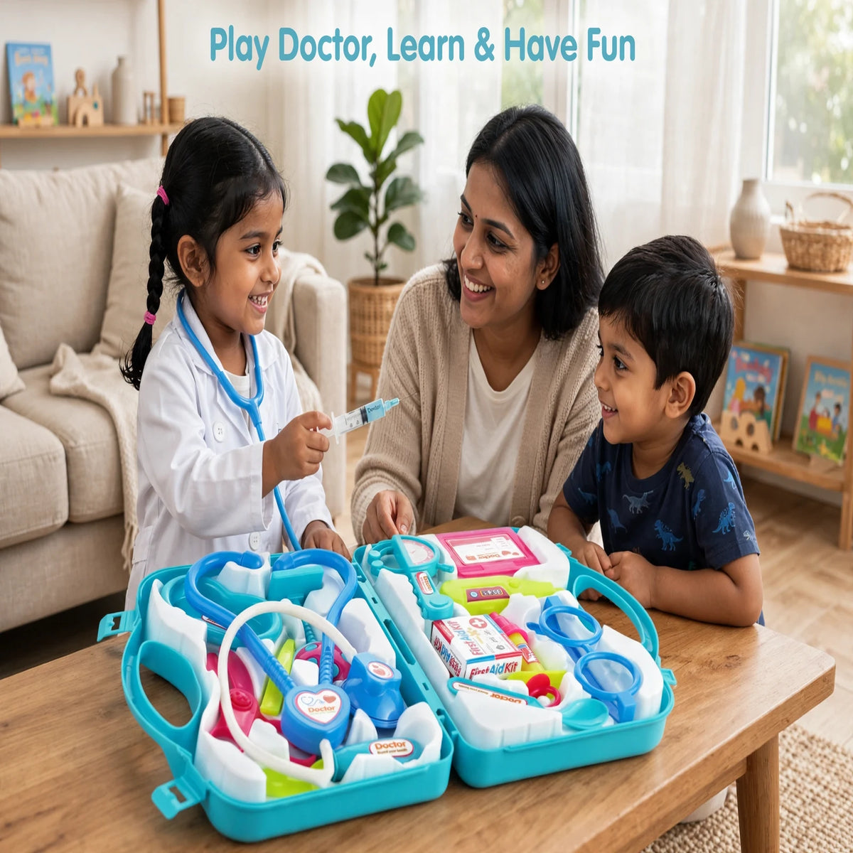 Kids Doctor Play Kit – 15+ Safe Tools, Role Play