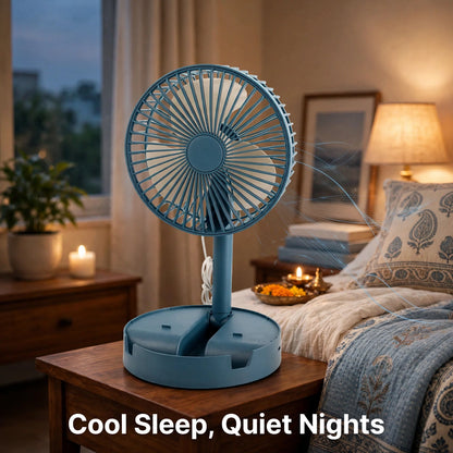 Portable Desktop Fan – Foldable, Silent Cooling