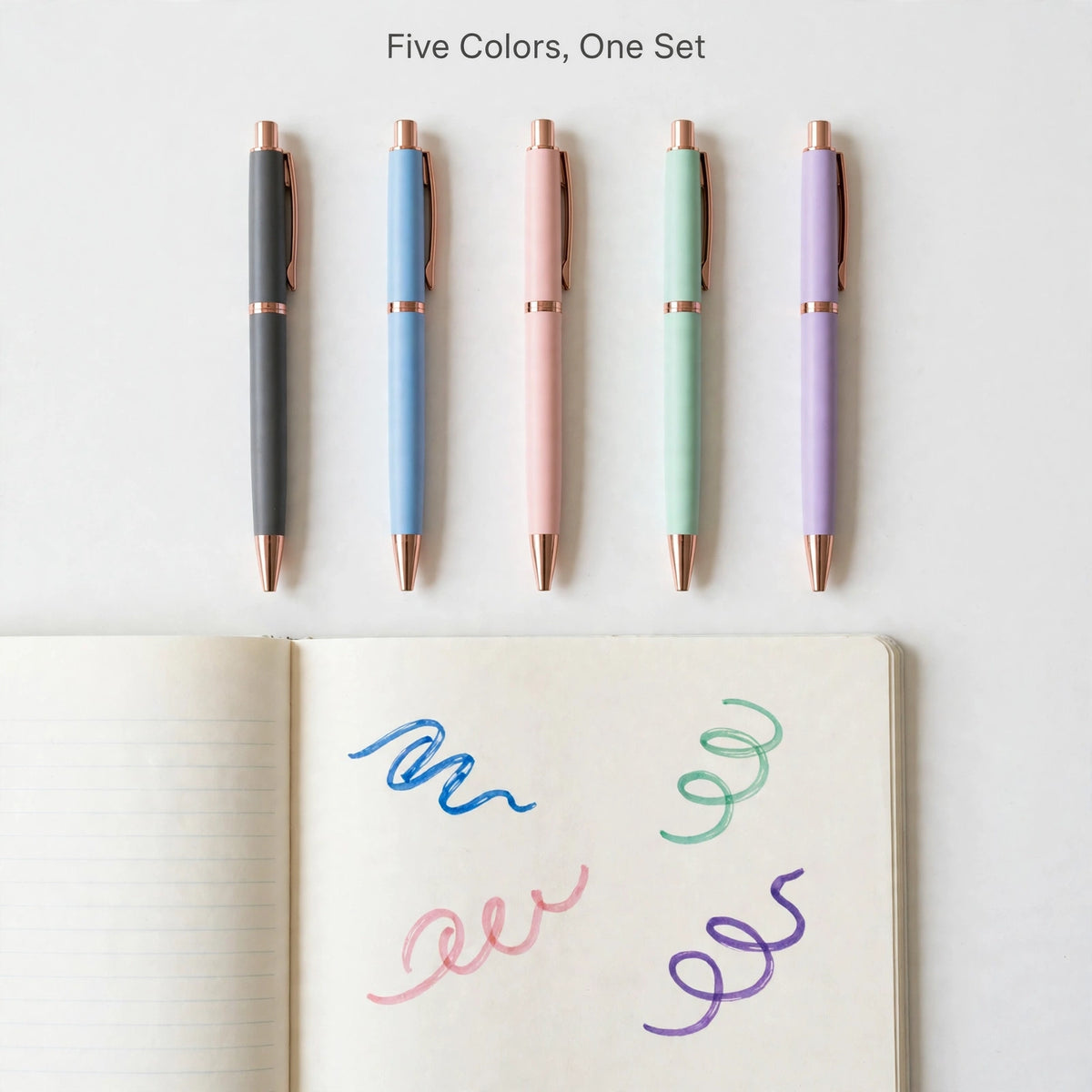 Five ink colours for notes and journaling