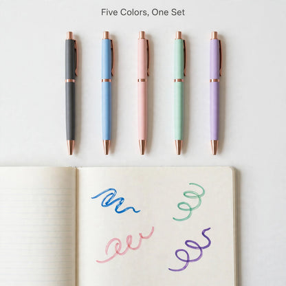 Five ink colours for notes and journaling