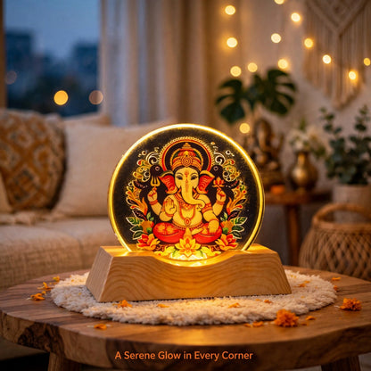 LED Lord Ganesha Lamp – Divine Light for Home & Mandir