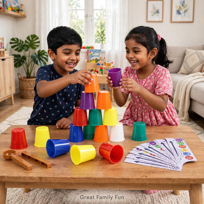 Stack Cups Game – Color Matching, Learning Play for Kids