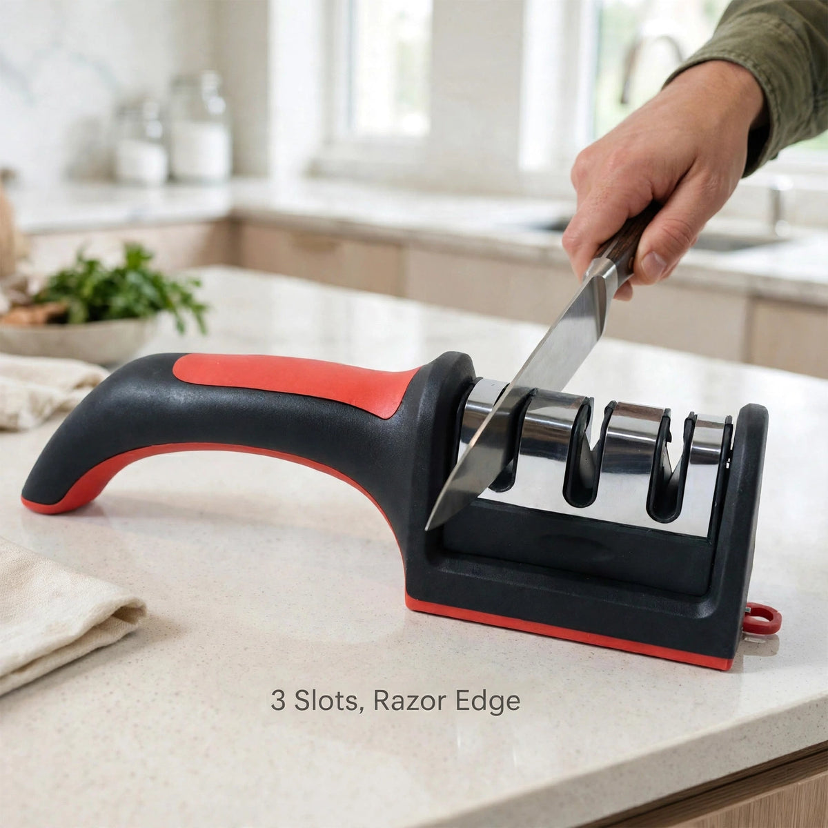 3-Stage Knife Sharpener – Make Old Knives Sharp Again