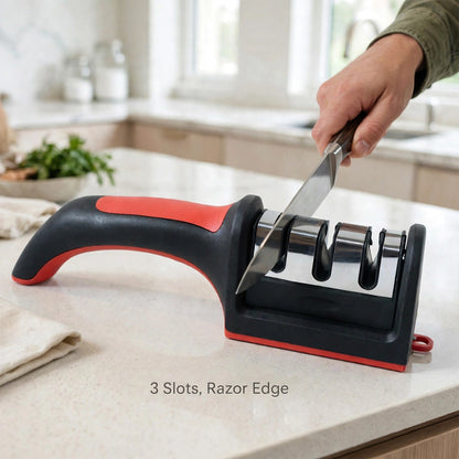 3-Stage Knife Sharpener – Make Old Knives Sharp Again