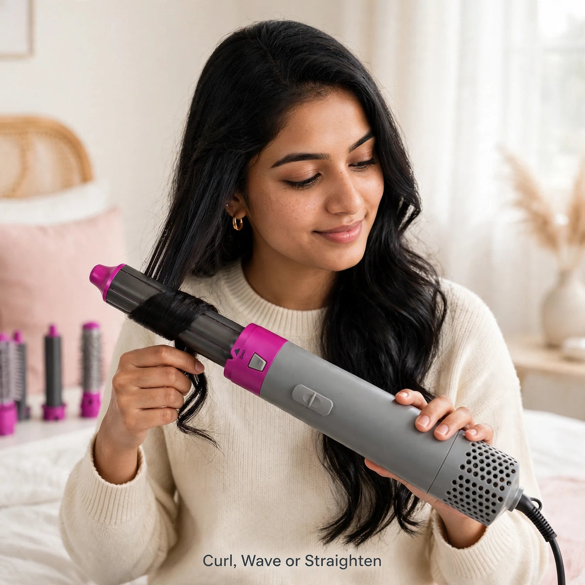 5-in-1 Hot Air Hair Dryer Brush 1000W – Dry, Straighten & Style