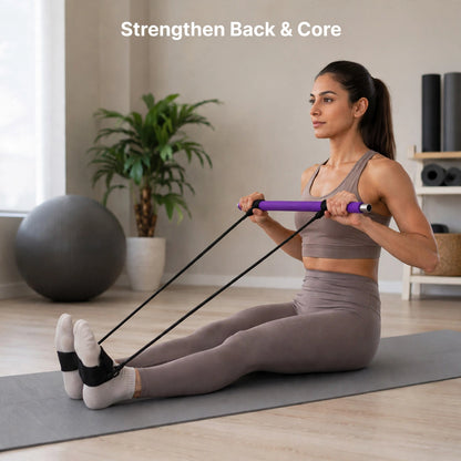 Pilates Bar with Resistance Bands – Full-Body Home Gym