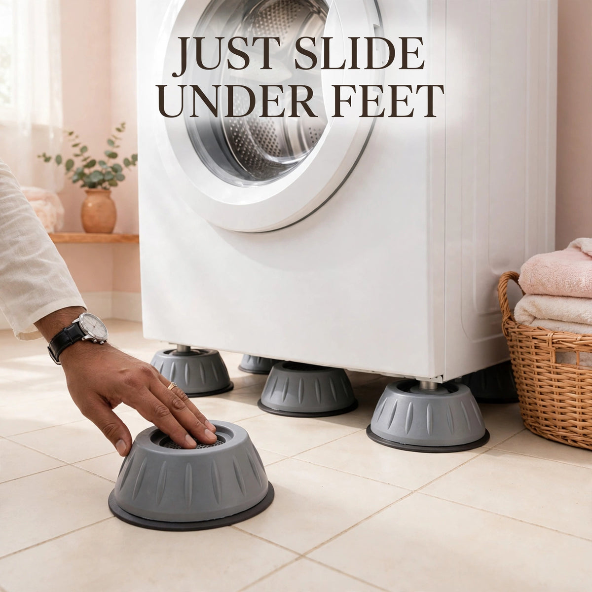 Washing Machine Anti-Vibration Pads 4pc – Stop Shaking & Noise