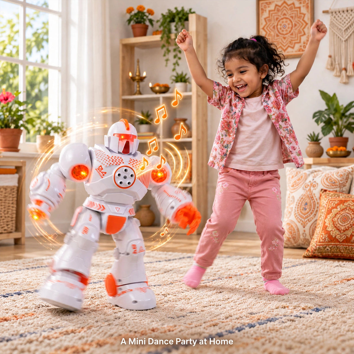 Musical Dancing Robot - kid dancing along