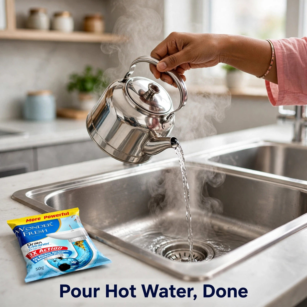 Drain Cleaner Powder 50g – Unclog Drains Without a Plumber