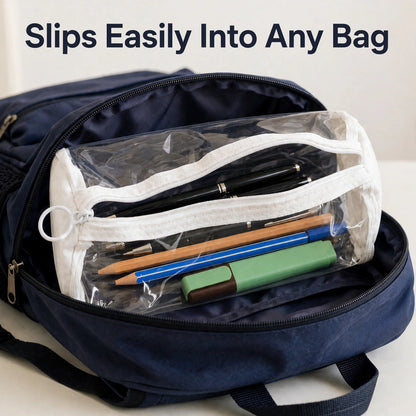 Transparent PVC Pencil Case – See All, Stay Organized