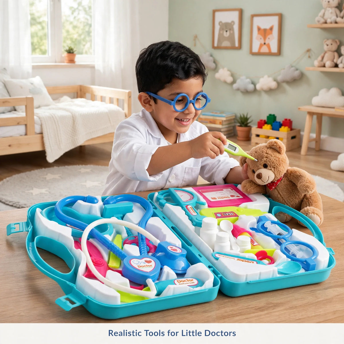 Kids Doctor Play Kit – 15+ Safe Tools, Role Play