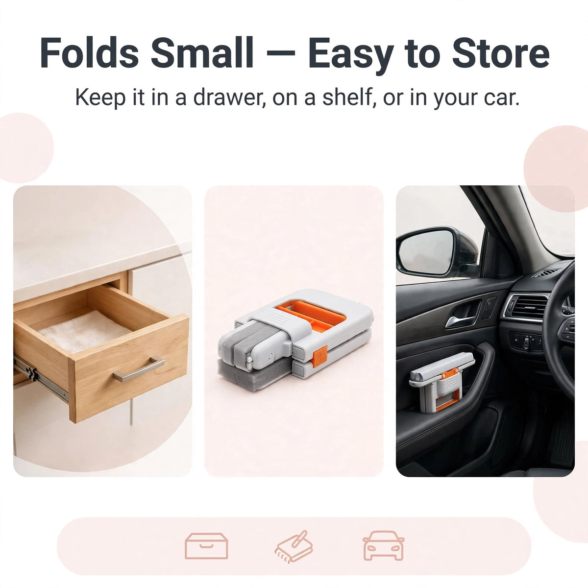 Folds small - easy to store