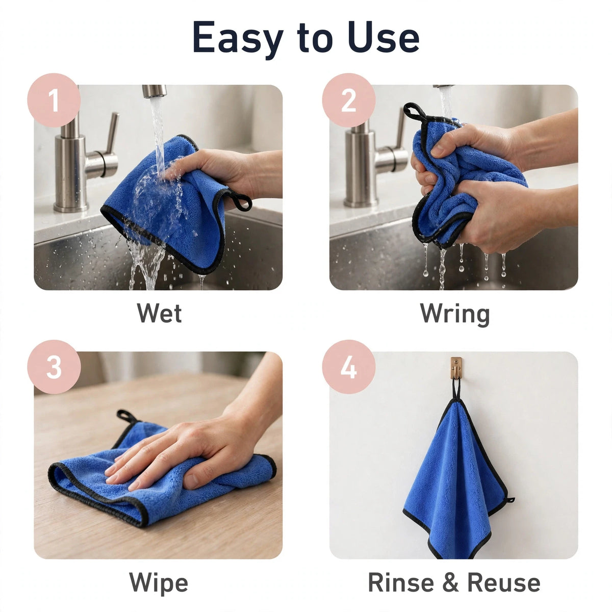 Microfiber Cleaning Cloth 40x30cm – Dust & Grease Without Chemicals