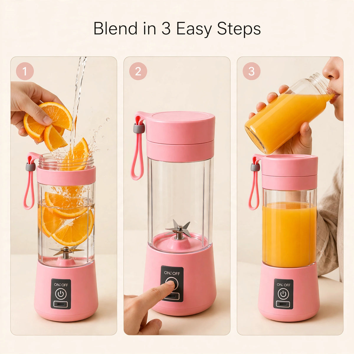 Portable USB Juicer 6-blade blender - image 5