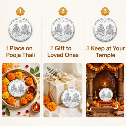 Goddess Lakshmi Pooja Coin – Shubh Laabh for Diwali