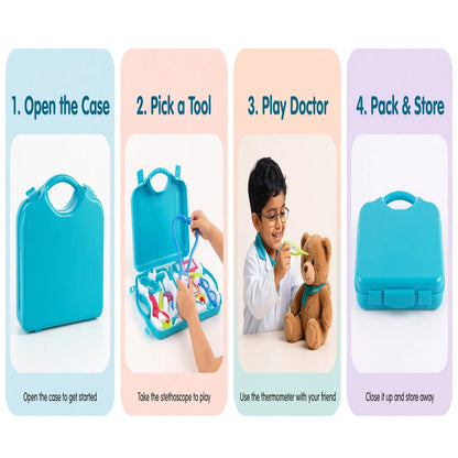 Kids Doctor Play Kit – 15+ Safe Tools, Role Play