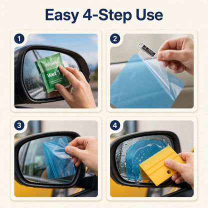 Car Mirror Anti-Fog Film – Clear Mirror in Rain & Winter