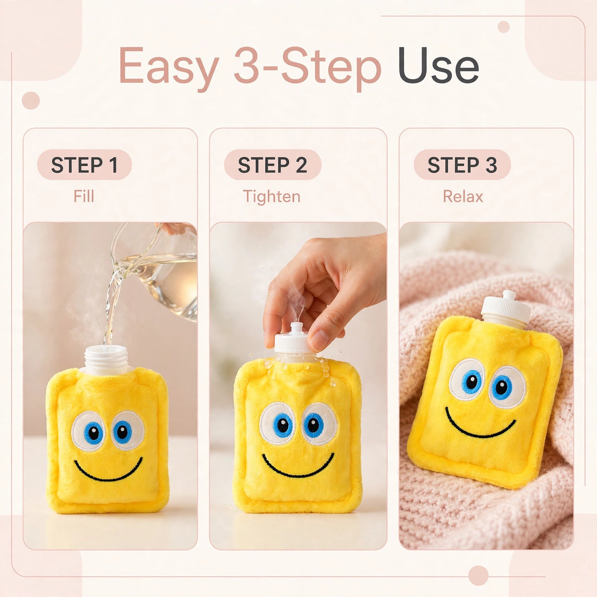 Emoji Hot Water Bag – Soothing Warmth for Cramps & Pain