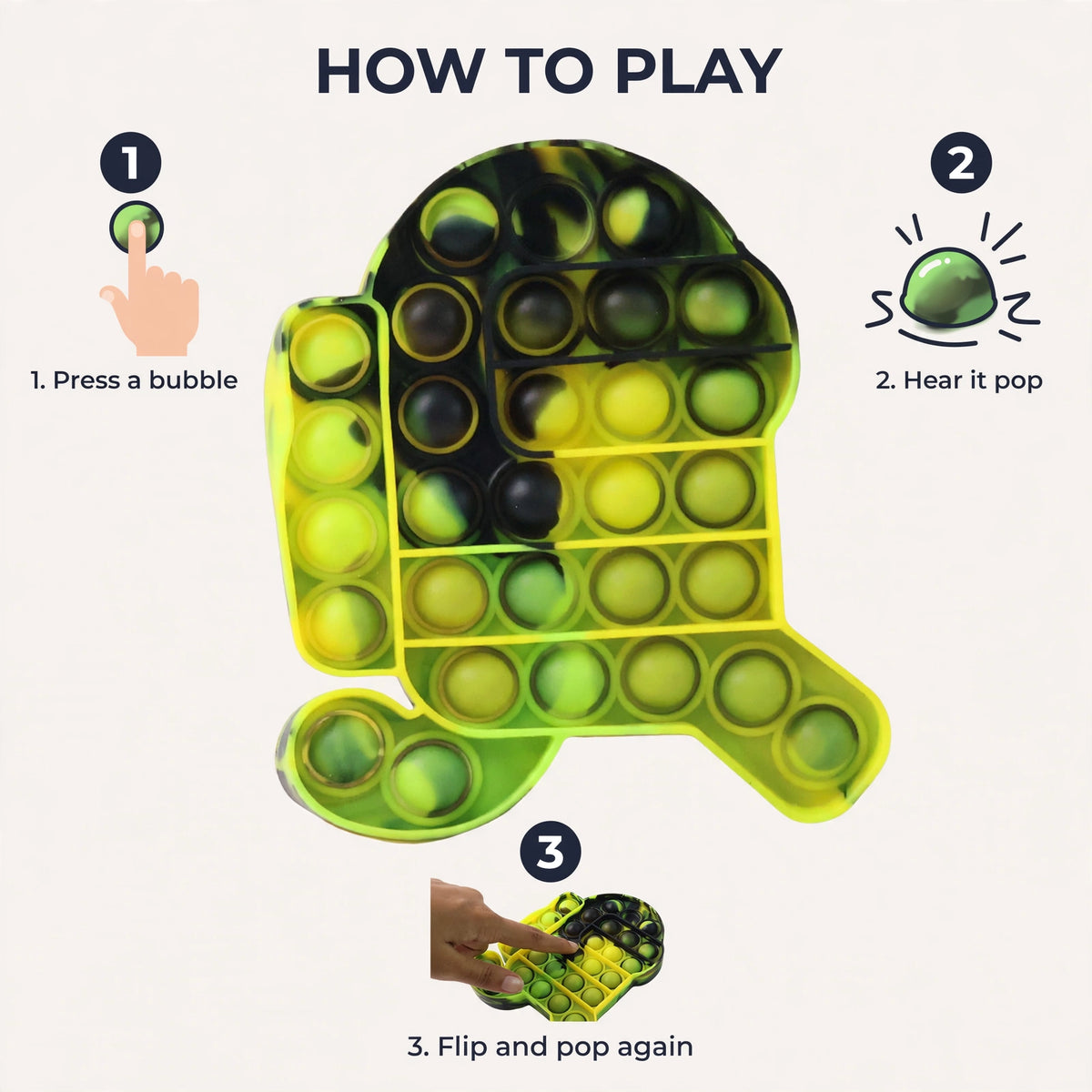 Stress Relief Pop It Fidget Toy – Press, Pop, Relax