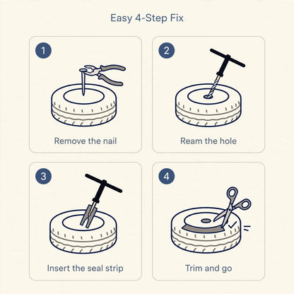 Tubeless Tyre Puncture Repair Kit – Fix Punctures on the Road