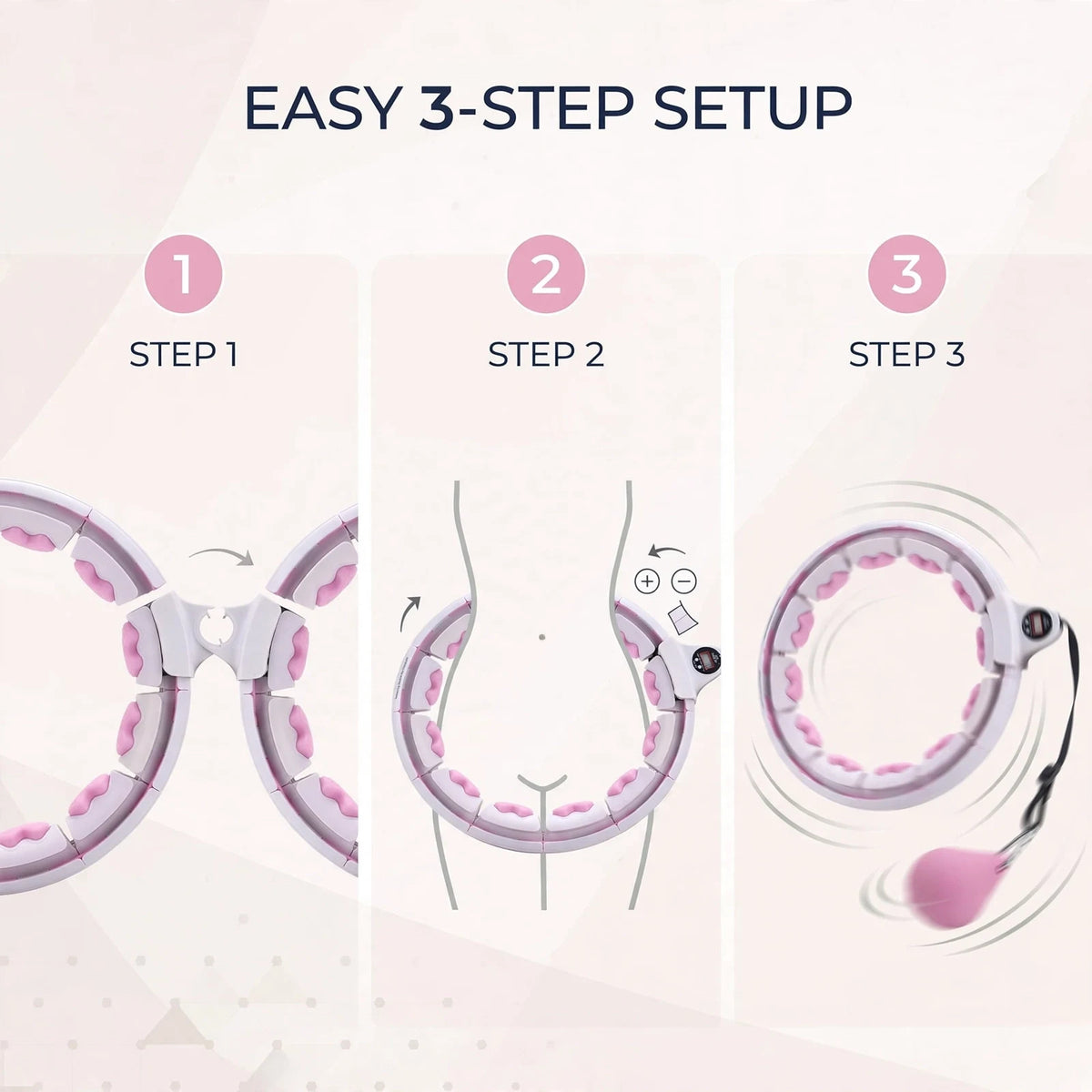 Adjustable Smart Weighted Hula Hoop – Fun Waist Workout