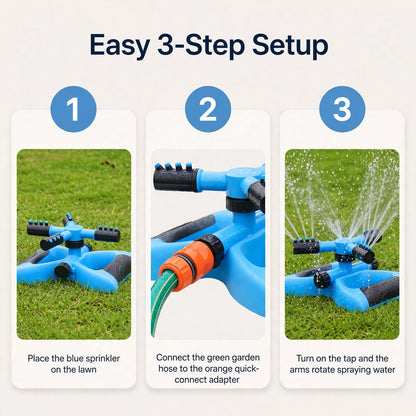 Garden Water Sprinkler 360° Rotating – Water the Whole Lawn