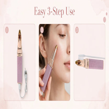 2-in-1 Rechargeable Eyebrow Razor with LED Light