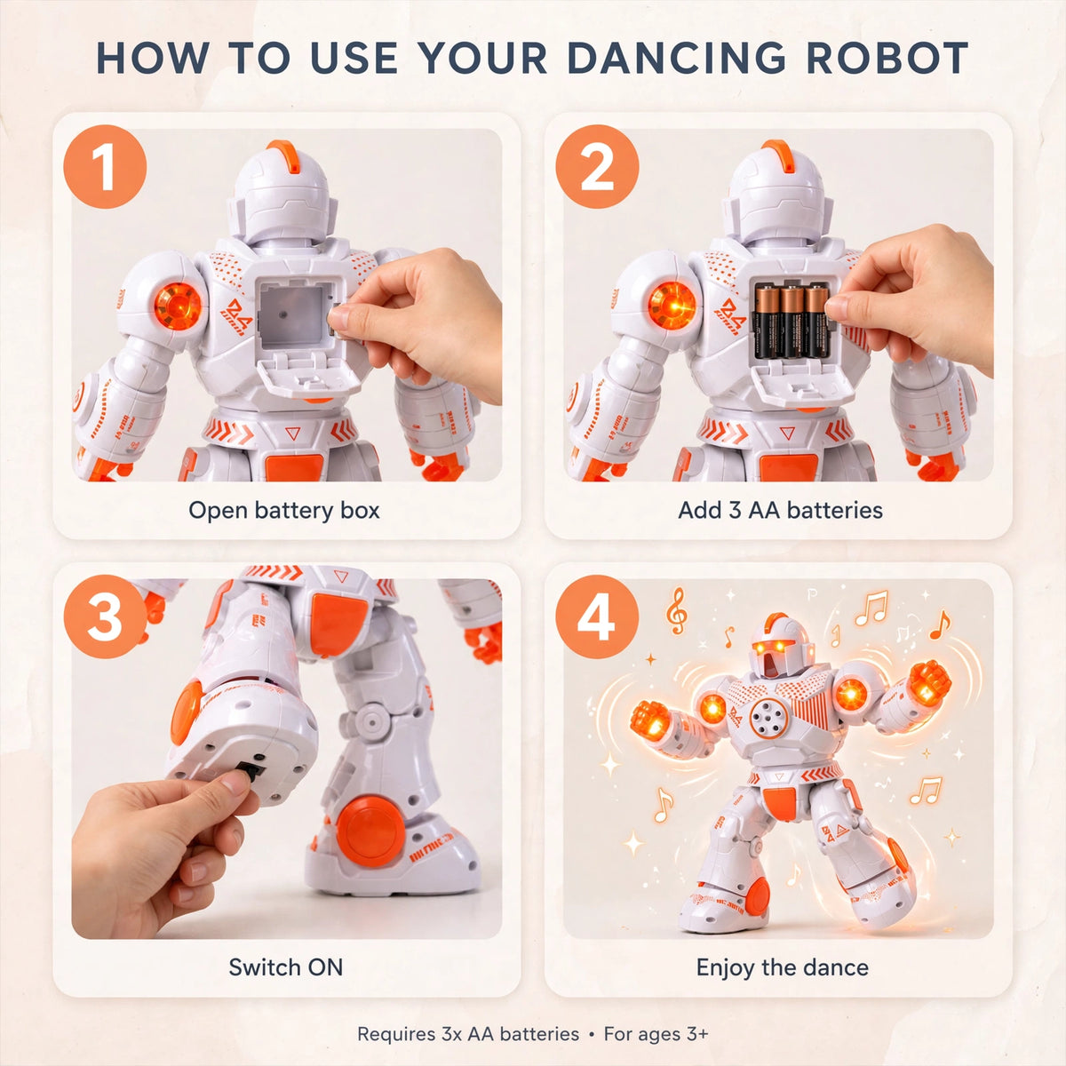 How to use your dancing robot