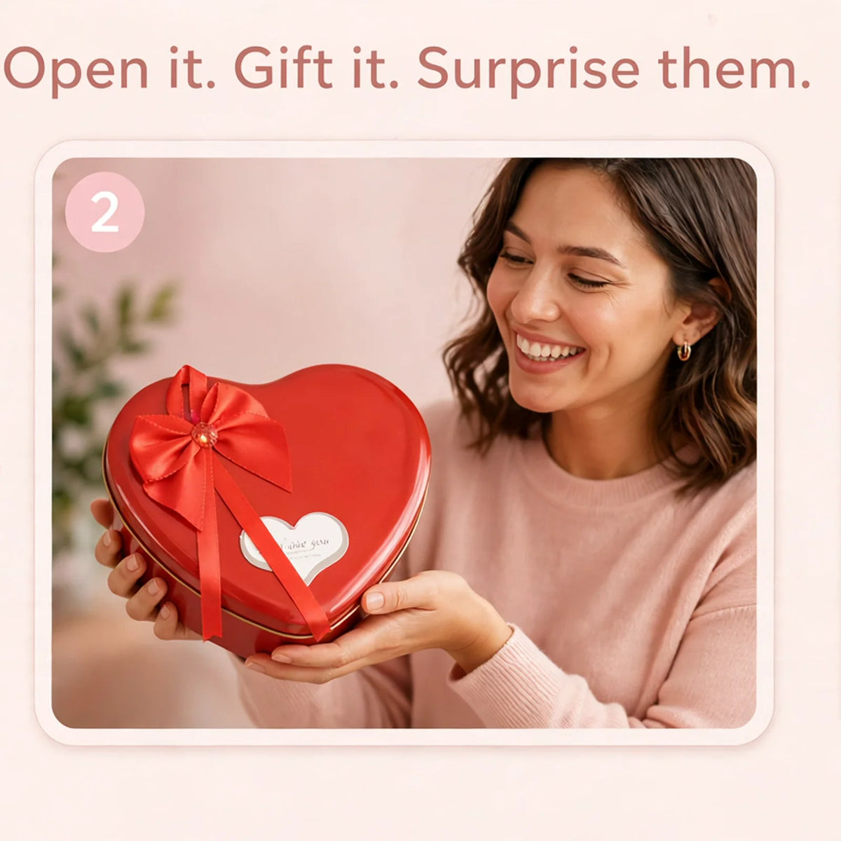 Heart Gift Box with Teddy & Rose - how to gift