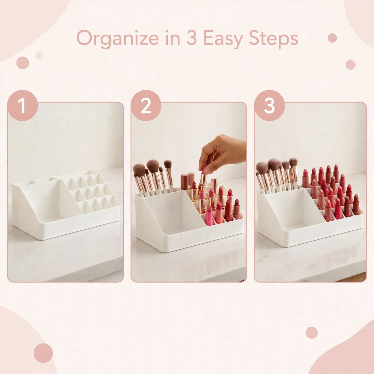 Makeup Organizer Box – Multi-Compartment Storage