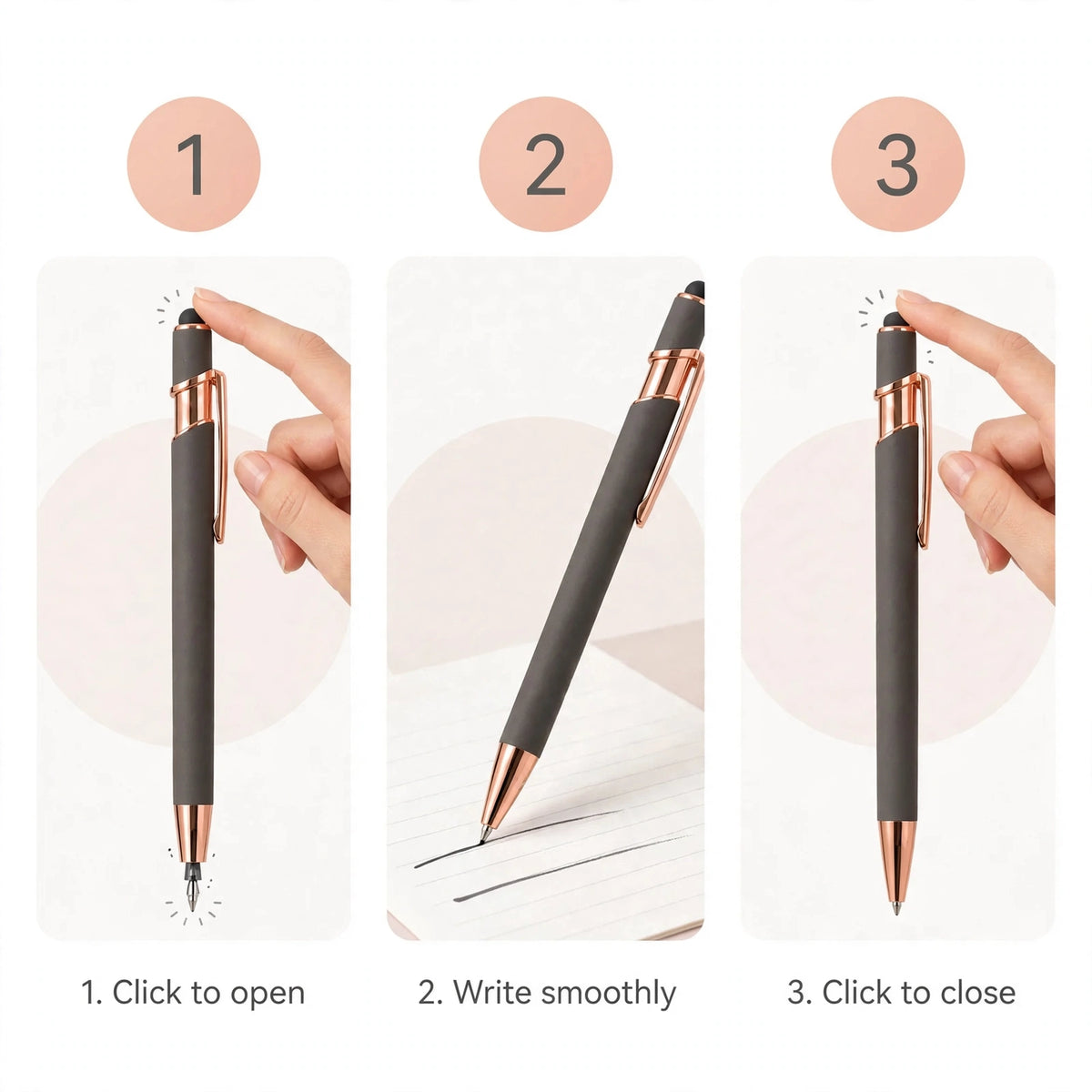 How to use the retractable ballpoint pen