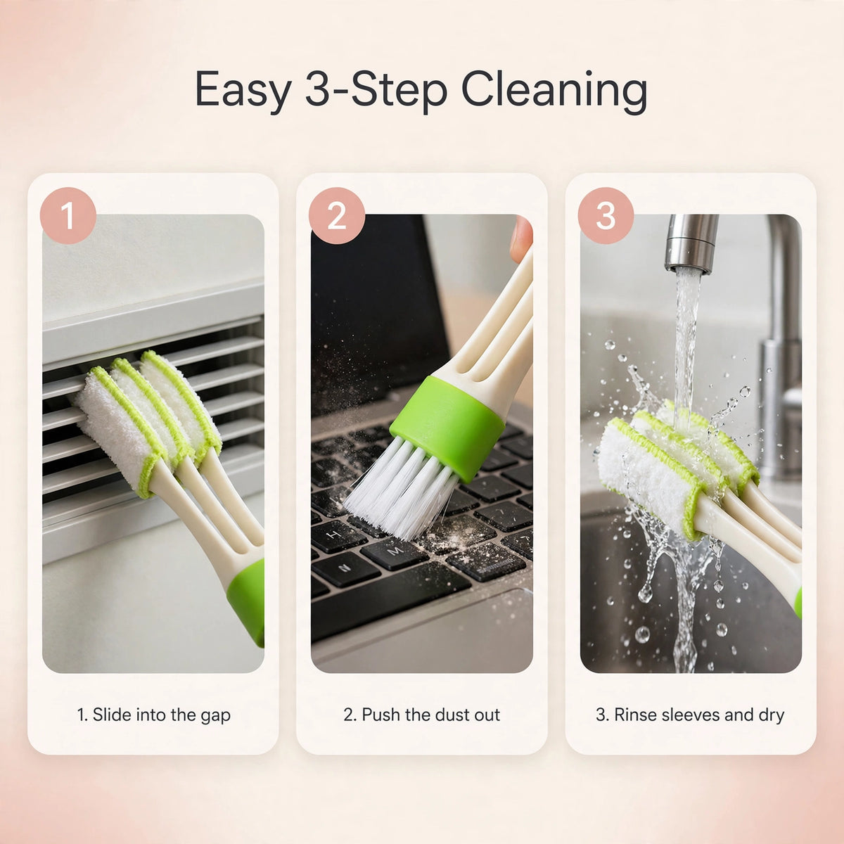 Easy 3-Step Cleaning