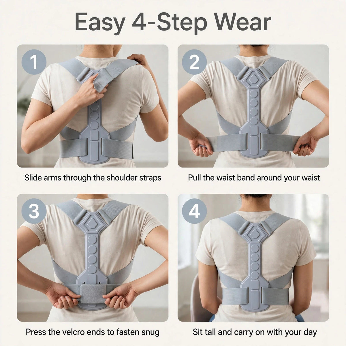 Adjustable Posture Corrector Belt - For Straight Shoulders
