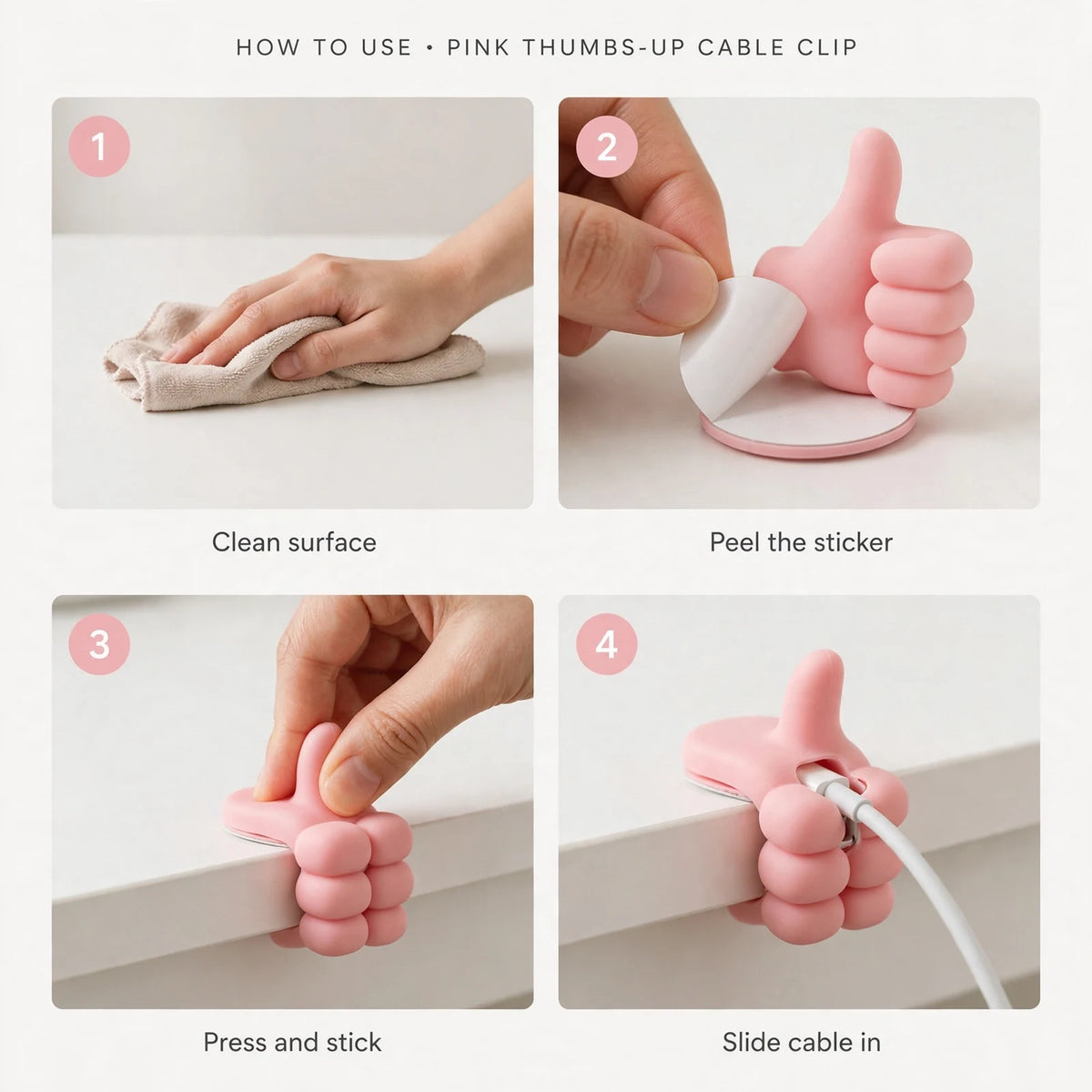 Thumb Wire Holder Clips – Cable Management, Taarein Uljhengi Nahi