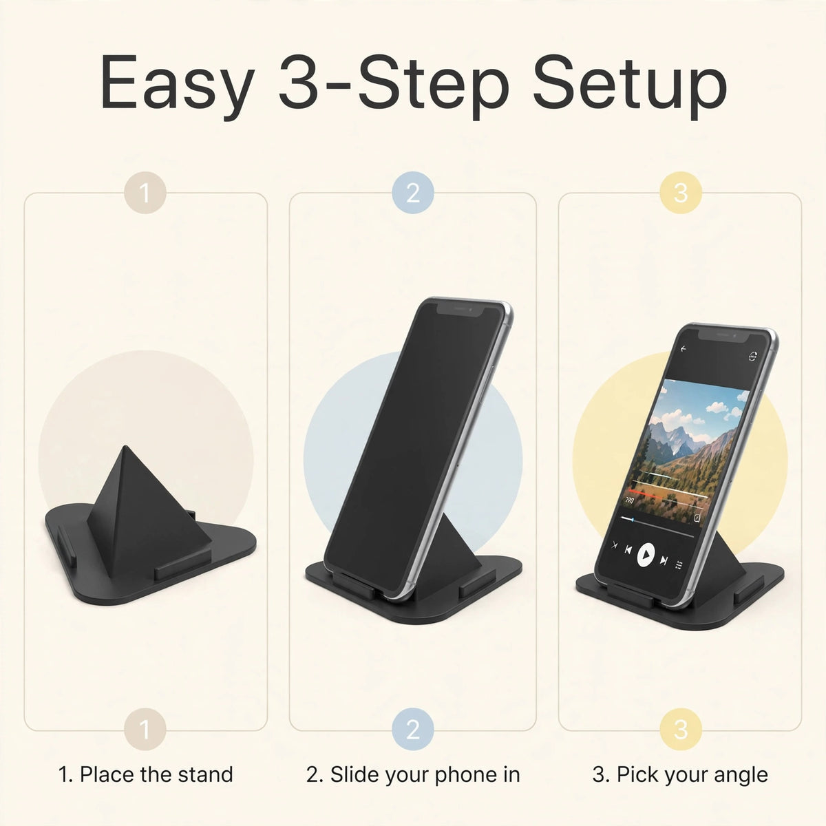 Pyramid Mobile Stand – Adjustable for Video Watching