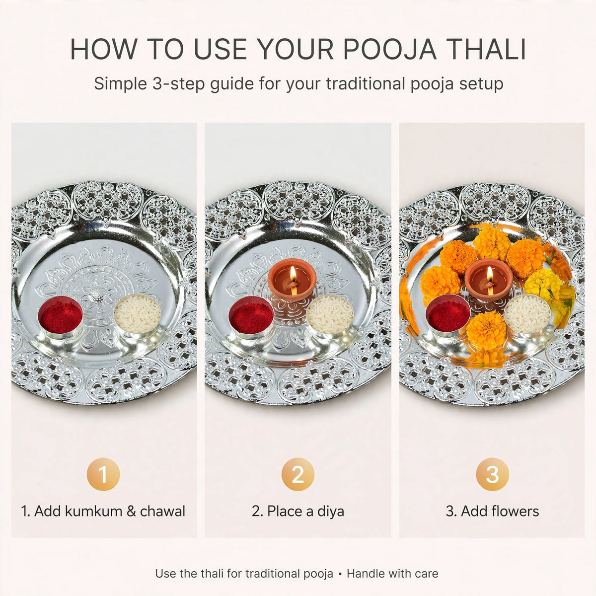 Pooja Thali Set 8-inch – Ready for Every Festival