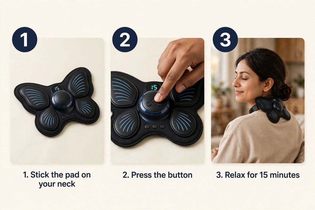 Portable Neck Massager – EMS Rechargeable for Stiff Neck