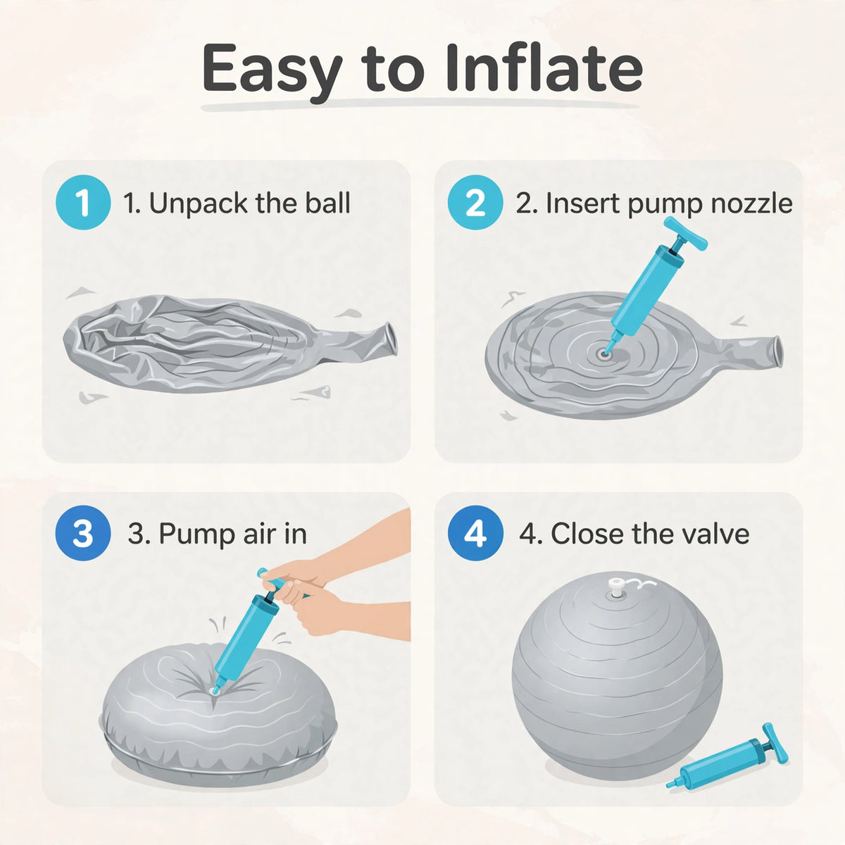 How to inflate the gym ball
