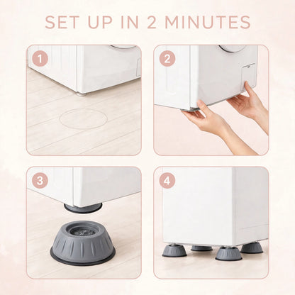 Washing Machine Anti-Vibration Pads 4pc – Stop Shaking & Noise