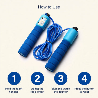 How to use the counting skipping rope