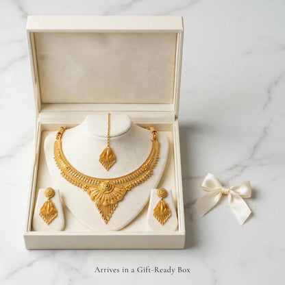1 Gram Gold Plated Temple Jewellery Set – Traditional