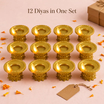 Water Sensor LED Diyas Set of 12 – Paani Dalo, Diya Jale