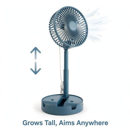 Portable Desktop Fan – Foldable, Silent Cooling