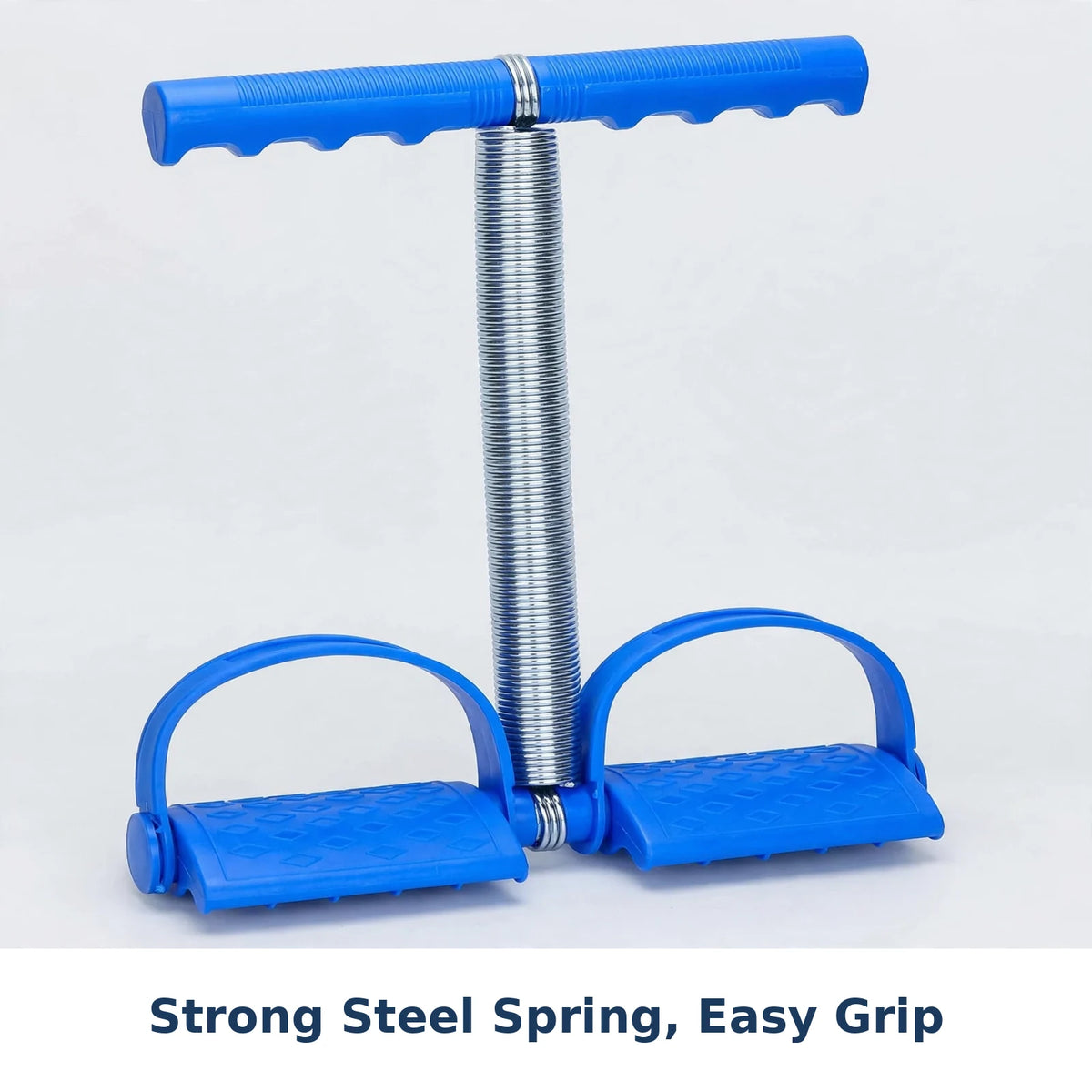 Steel spring and grip detail of the foot pedal resistance band