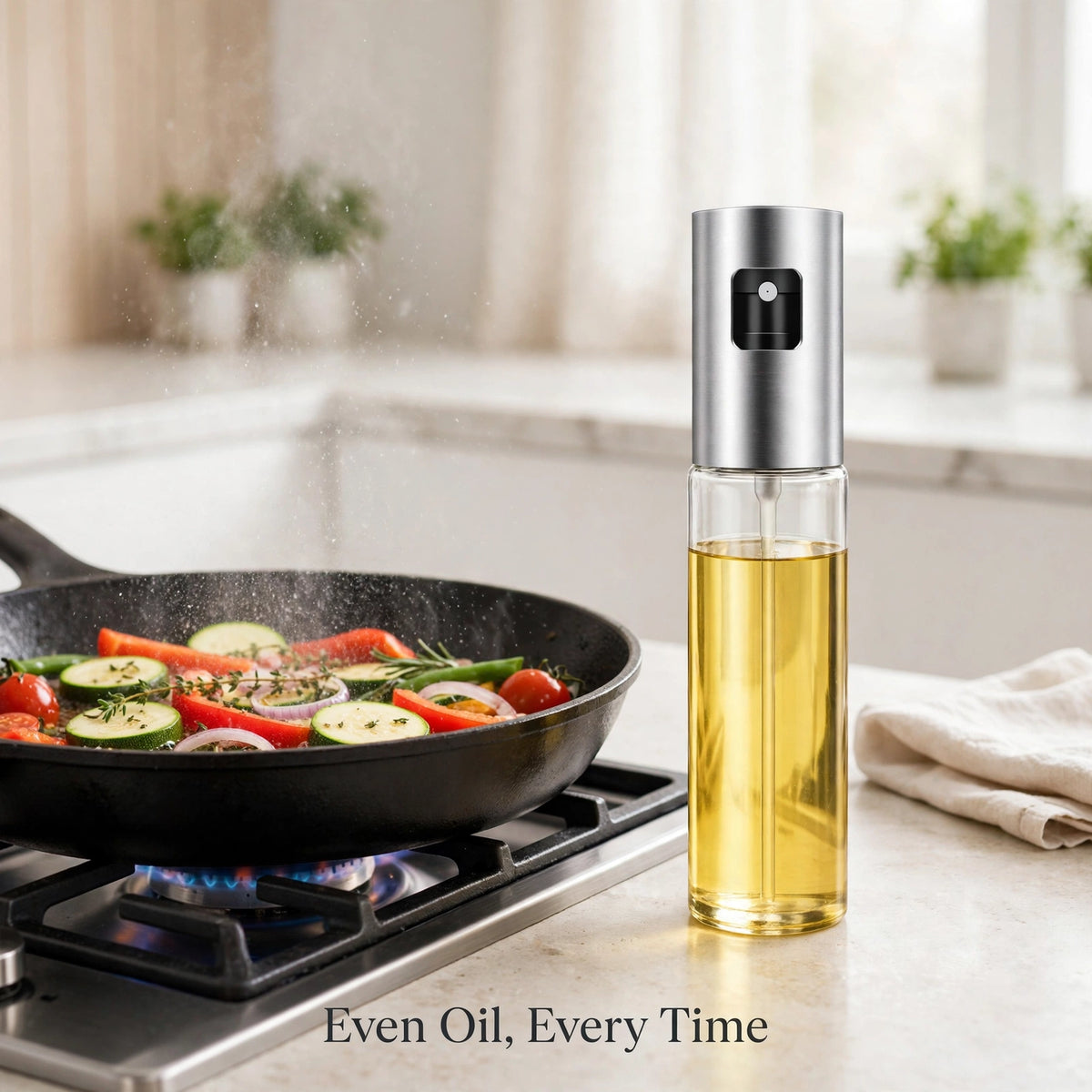 Oil Sprayer – 100ml Glass Bottle for Less-Oil Healthy Cooking