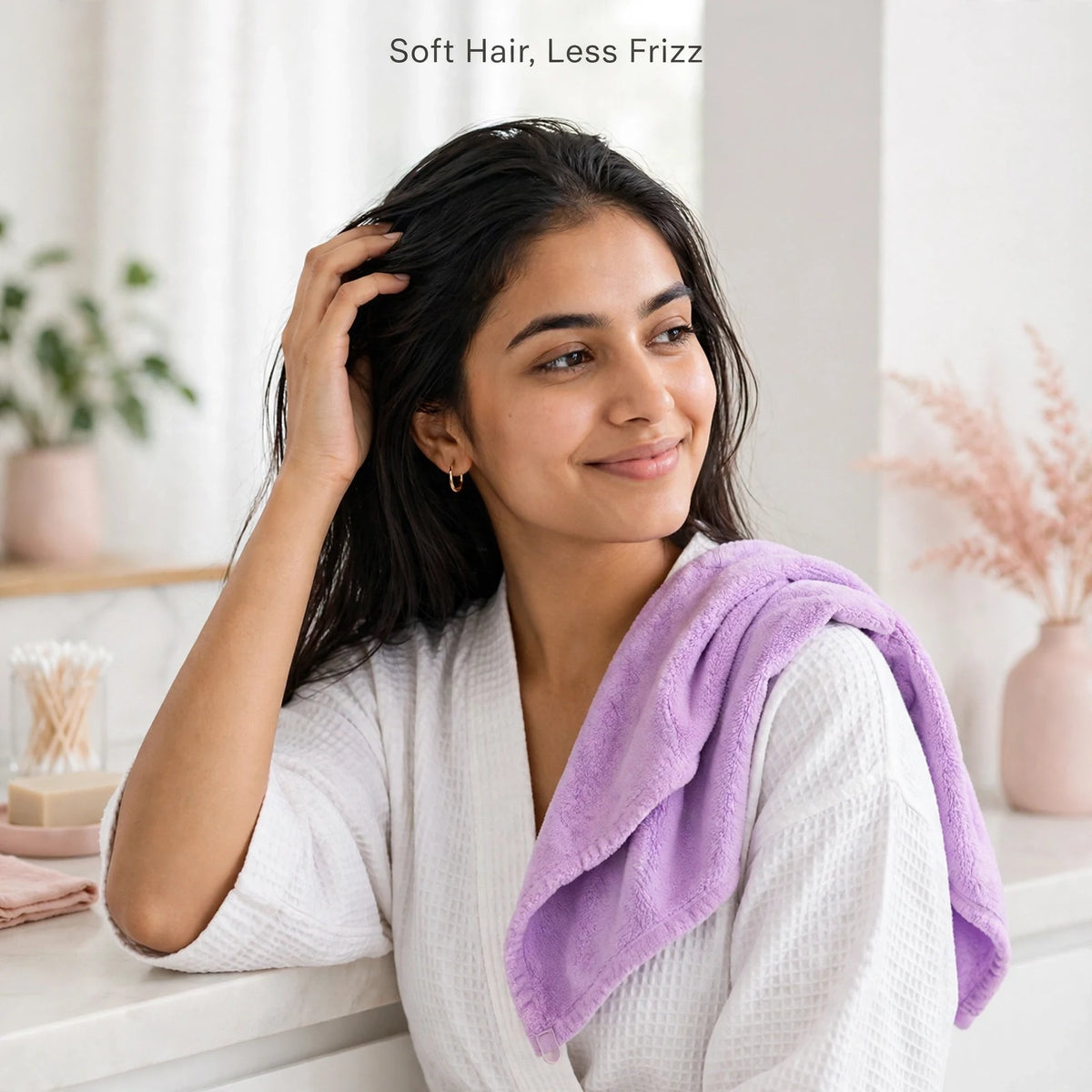 Microfiber Hair Drying Towel – Dry Hair Fast, Less Frizz