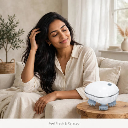 Electric Scalp Massager – 4 Heads, USB Rechargeable