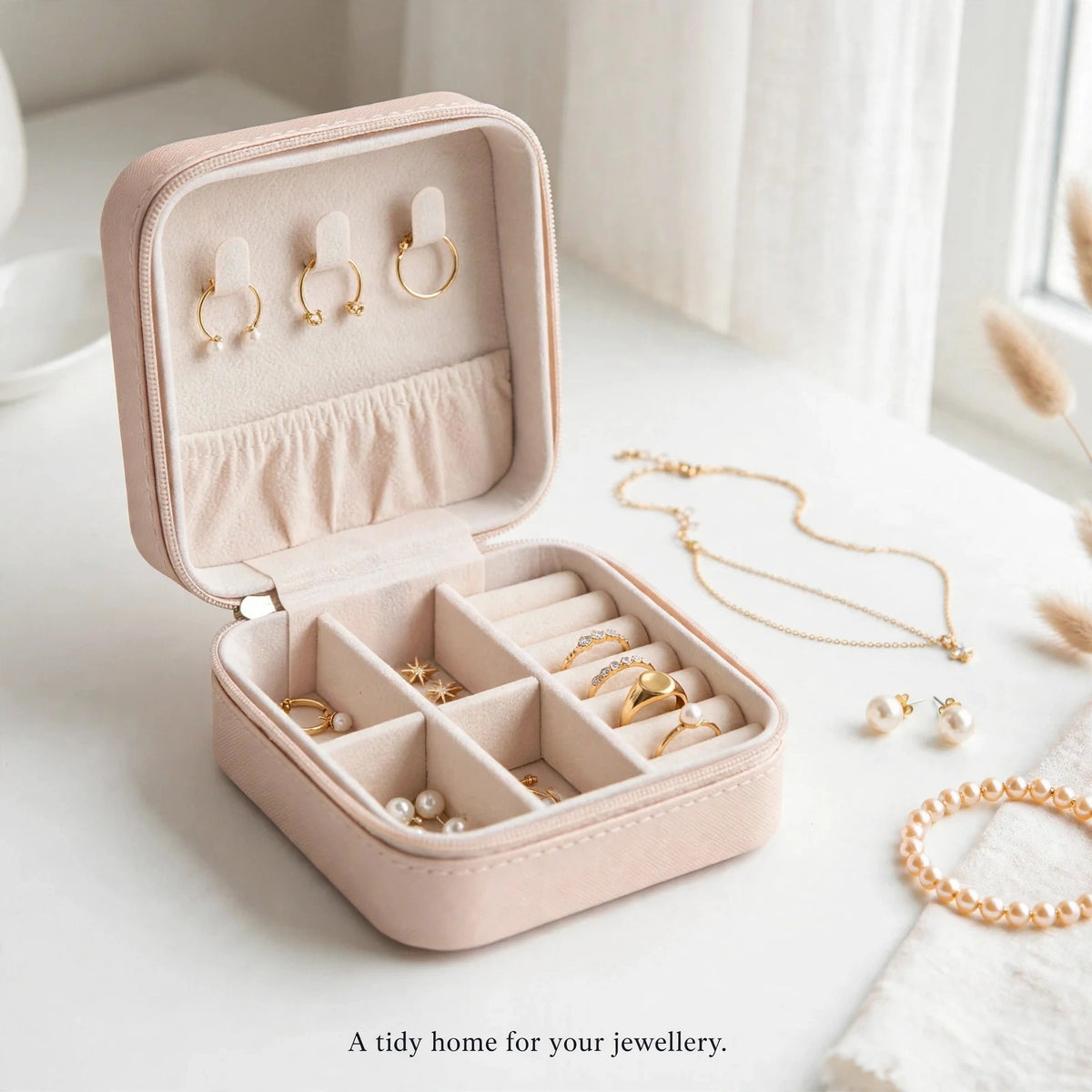 Organizer box on dressing table