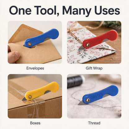 Mini Paper Cutter Knife 12-pack – Safe Parcel Opener & Craft